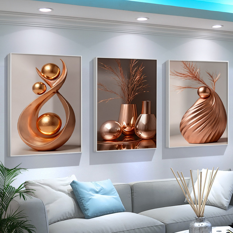 Kit 3 Molduras Decorativas Abstrato – Elegância e Estilo para Transformar Seu Ambiente