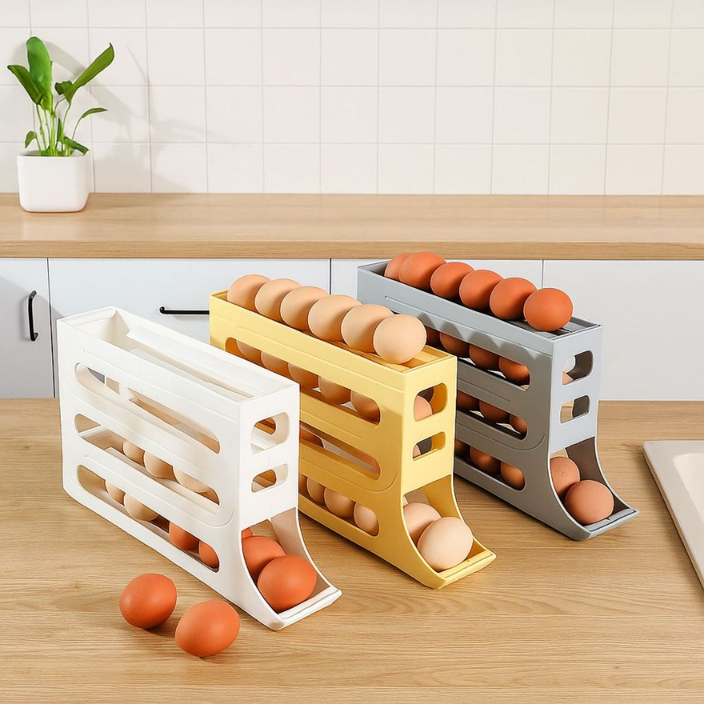 Organizador de Ovos EggSmart com Deslizamento Automático