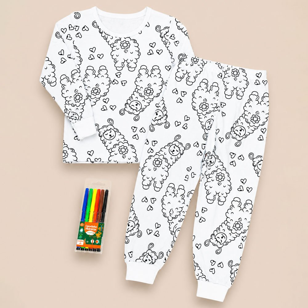 Pijama De Colorir Infantil