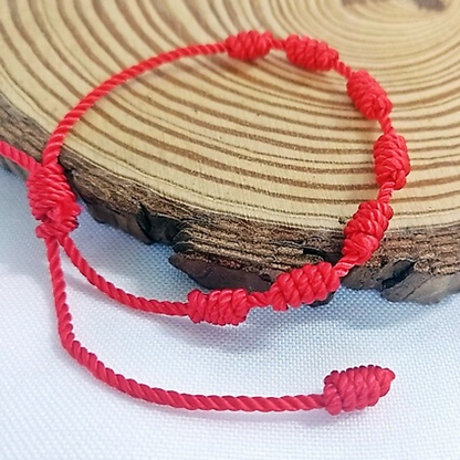 Pulseira Vermelha Kabbalah 7 Nós estilo