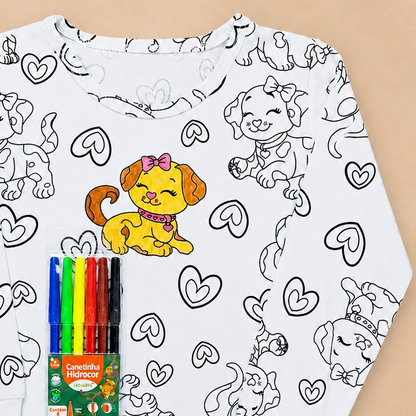 Pijama De Colorir Infantil