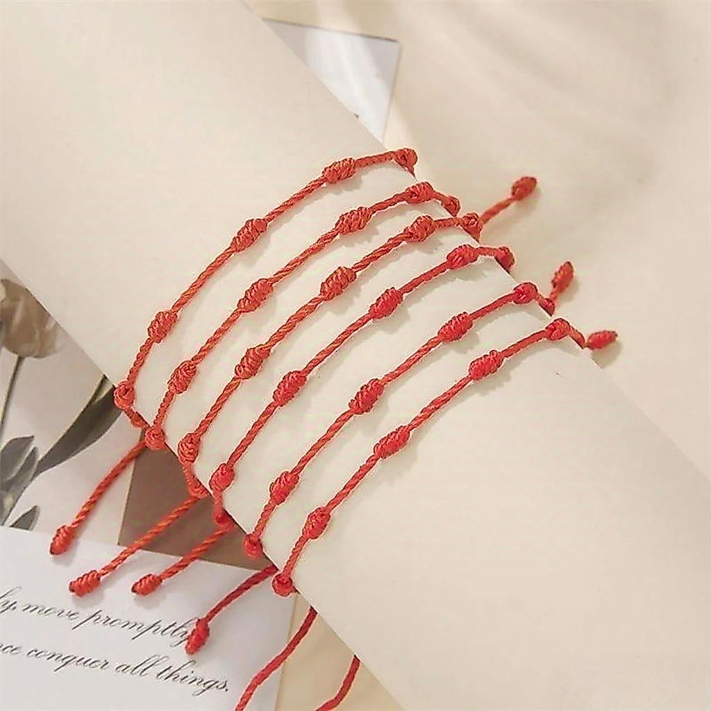 Pulseira Vermelha Kabbalah 7 Nós com frete grátis e desconto especial