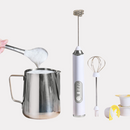 Batedor Misturador Mixer Elétrico para Bebidas Leite Café Portátil — Bebidas Cremosas e Mistura Rápida em Segundos