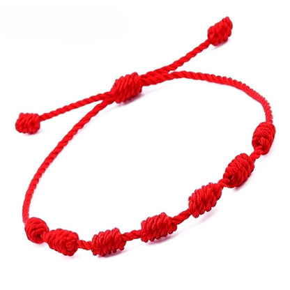 Pulseira Vermelha Kabbalah 7 Nós 1 peça