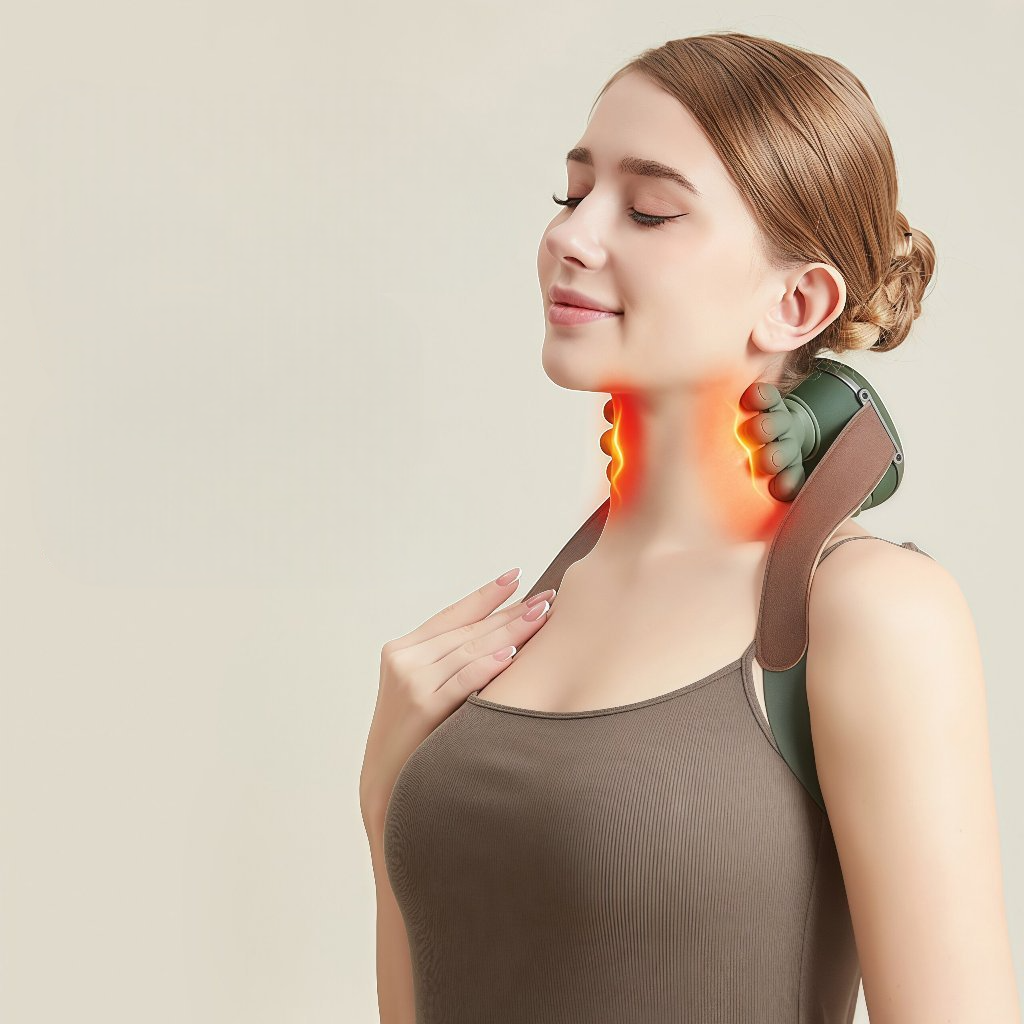 Massageador de Pescoço 4D com Aquecimento Duplo
