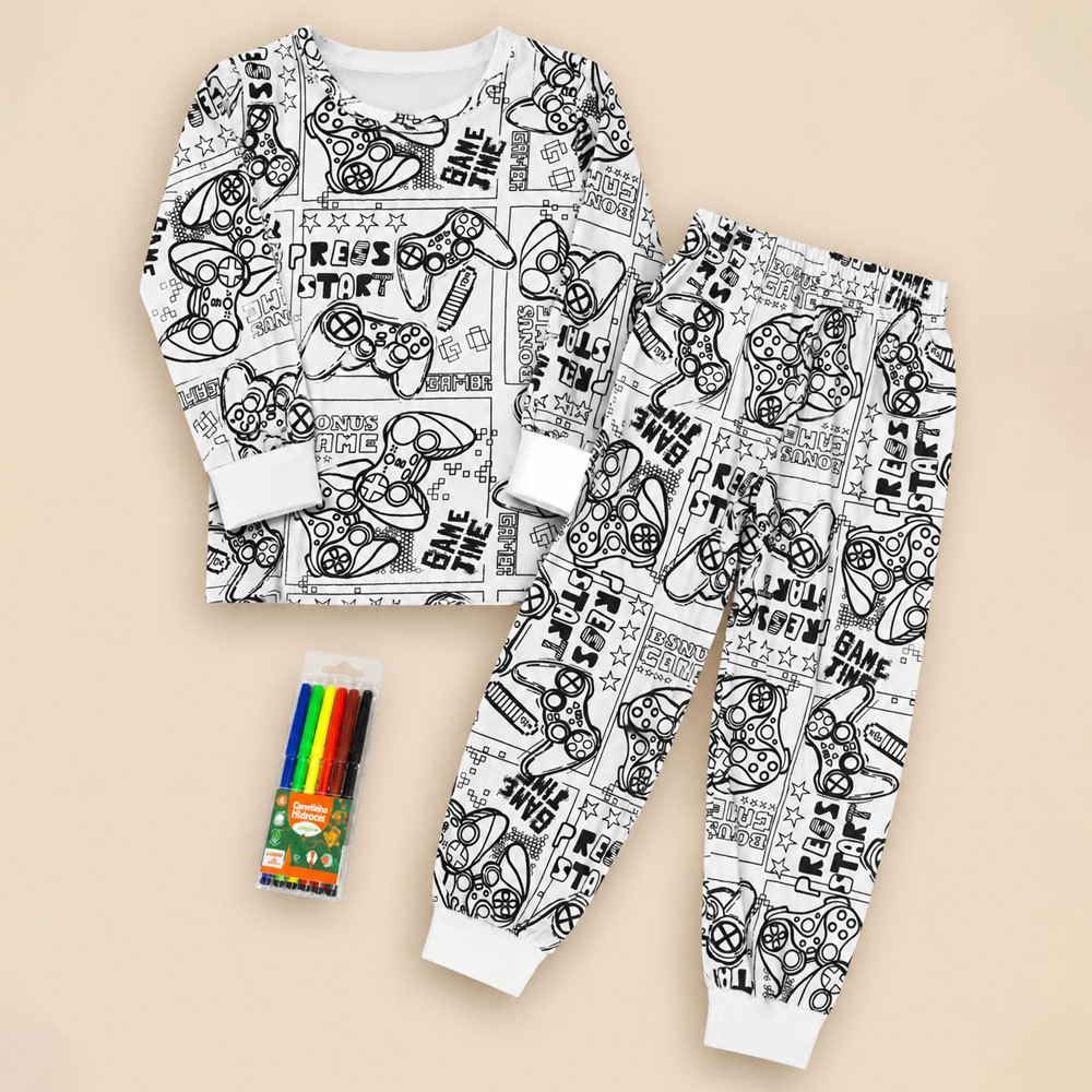 Pijama De Colorir Infantil