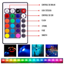 Kit Luminárias de Piscina RGB – Sem Fio Com Controle Remoto – Cores que Transformam Qualquer Ambiente