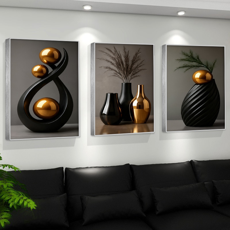 Kit 3 Molduras Decorativas Abstrato – Elegância e Estilo para Transformar Seu Ambiente