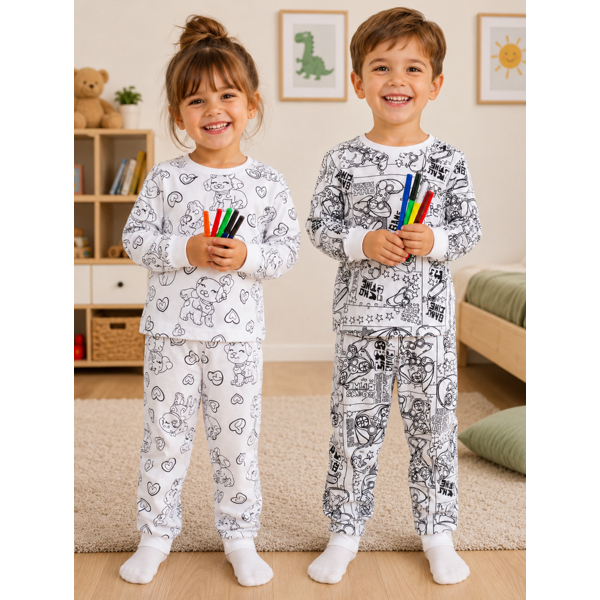 Pijama De Colorir Infantil