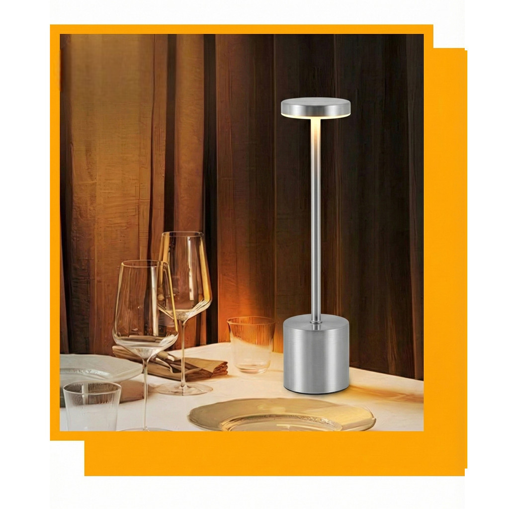 Luminária de Mesa Recarregável Sem Fio Casare – Elegância e Iluminação Sem Complicação